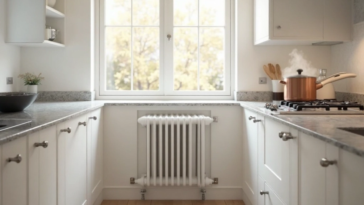 grzejnik w kuchni