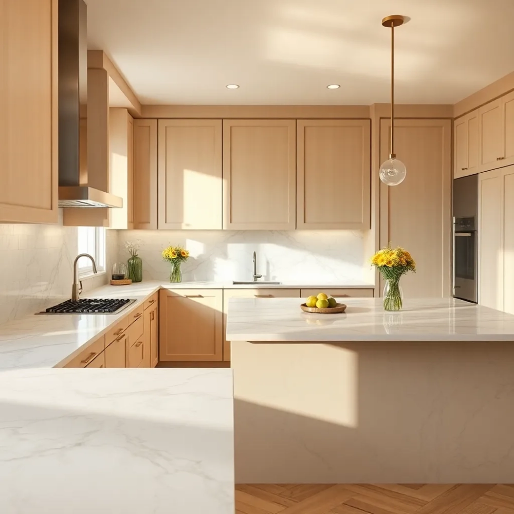 Kuchnia kaszmir z marmurem