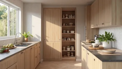 drzwi do spiżarni w kuchni