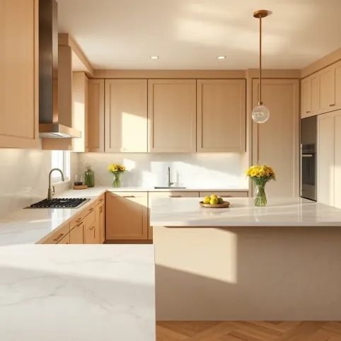 Kuchnia kaszmir z marmurem