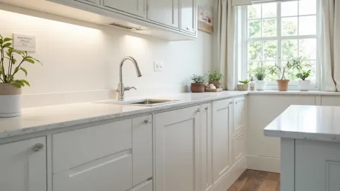 Zabudowa grzejnika w kuchni pod oknem