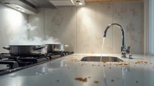 Żywica na ścianę w kuchni