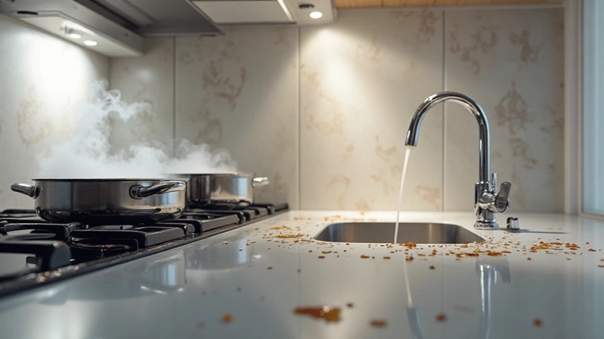 Żywica na ścianę w kuchni